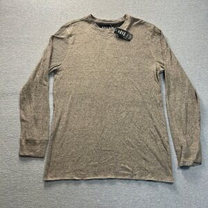Reclaim Long Sleeve Mens XL Gray Heather Crew Neck T-Shirt Soft Knit Casual